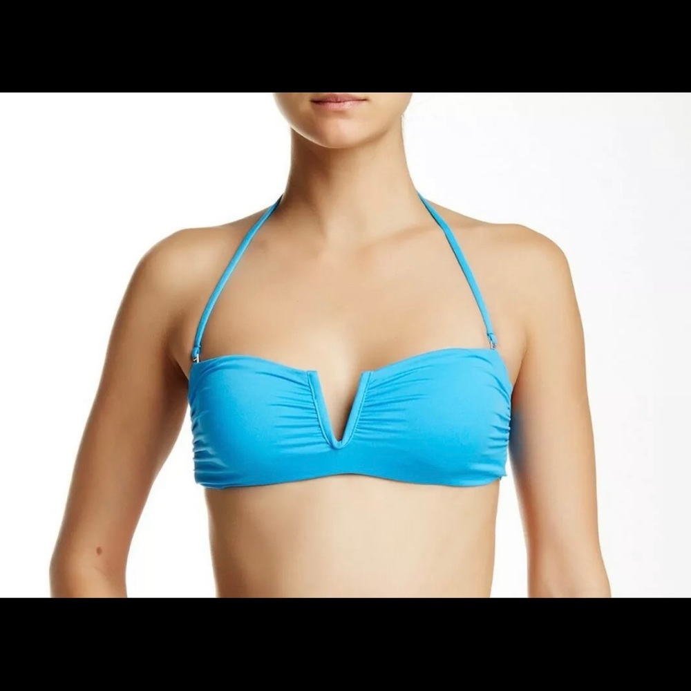 💙 NWT 💙 Frankie's Bikinis Willow Blue Bikini Top